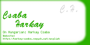 csaba harkay business card